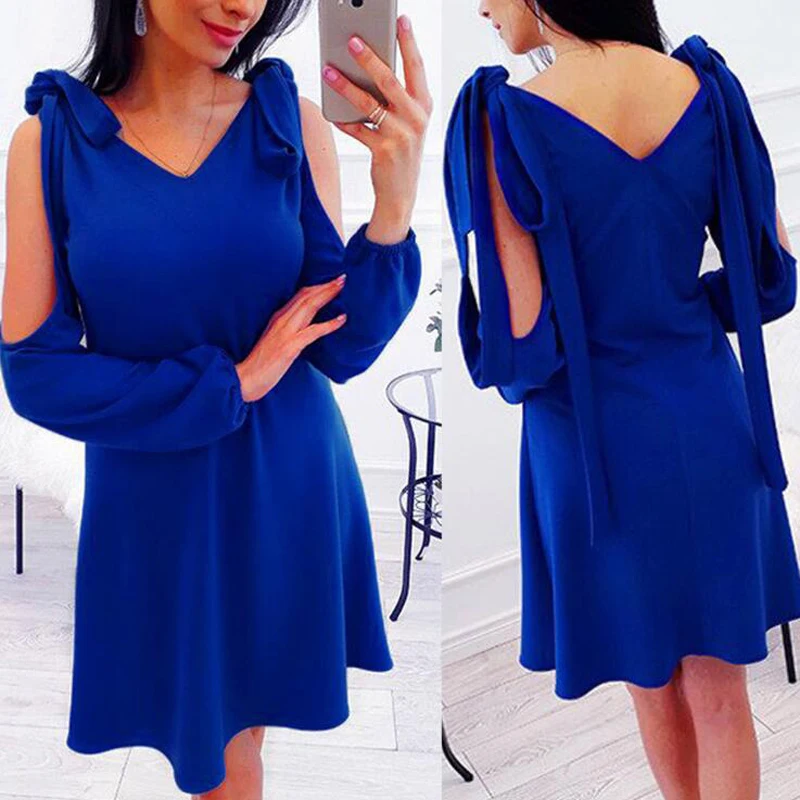 Fashion Solid Color V-Neck Waist Sexy Dress New Style Casual Straight Lace Up Women Dress 2019 Party Summer Dress
Fashion Solid Color V-Neck Waist Sexy Dress New Style Casual Straight Lace Up Women Dress 2019 Party Summer Dress