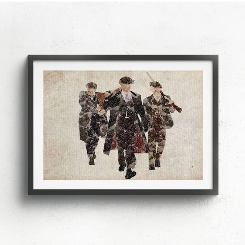 Фото Настенная Картина на холсте Peaky Blinders картина Томми Шелби для мальчиков печатный