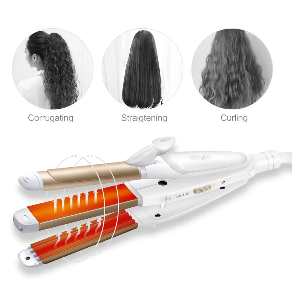 3 In 1 Hair Curling Iron Hair Straightener Multifunction corrugated Iron Corn Plate Heated Roller Electric Styling Tools
3 In 1 Hair Curling Iron Hair Straightener Multifunction corrugated Iron Corn Plate Heated Roller Electric Styling Tools
