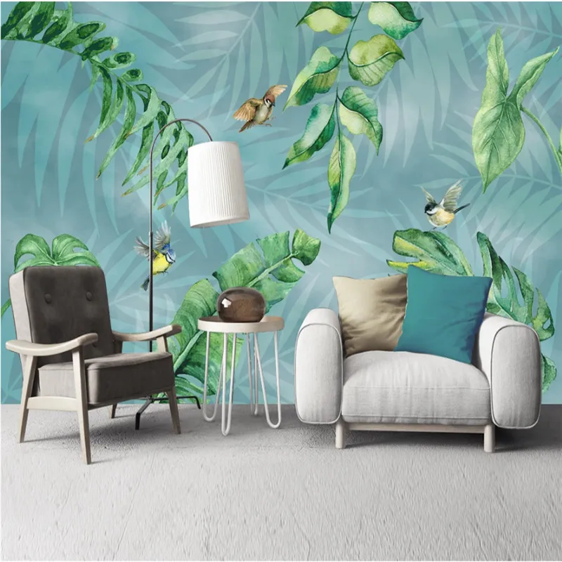 Nordic Minimalist Fresh Green Hand-painted Tropical Plants Leaves Birds Wall Mural Wallpaper 3D Home Improvement Wall Paper 3D
Nordic Minimalist Fresh Green Hand-painted Tropical Plants Leaves Birds Wall Mural Wallpaper 3D Home Improvement Wall Paper 3D