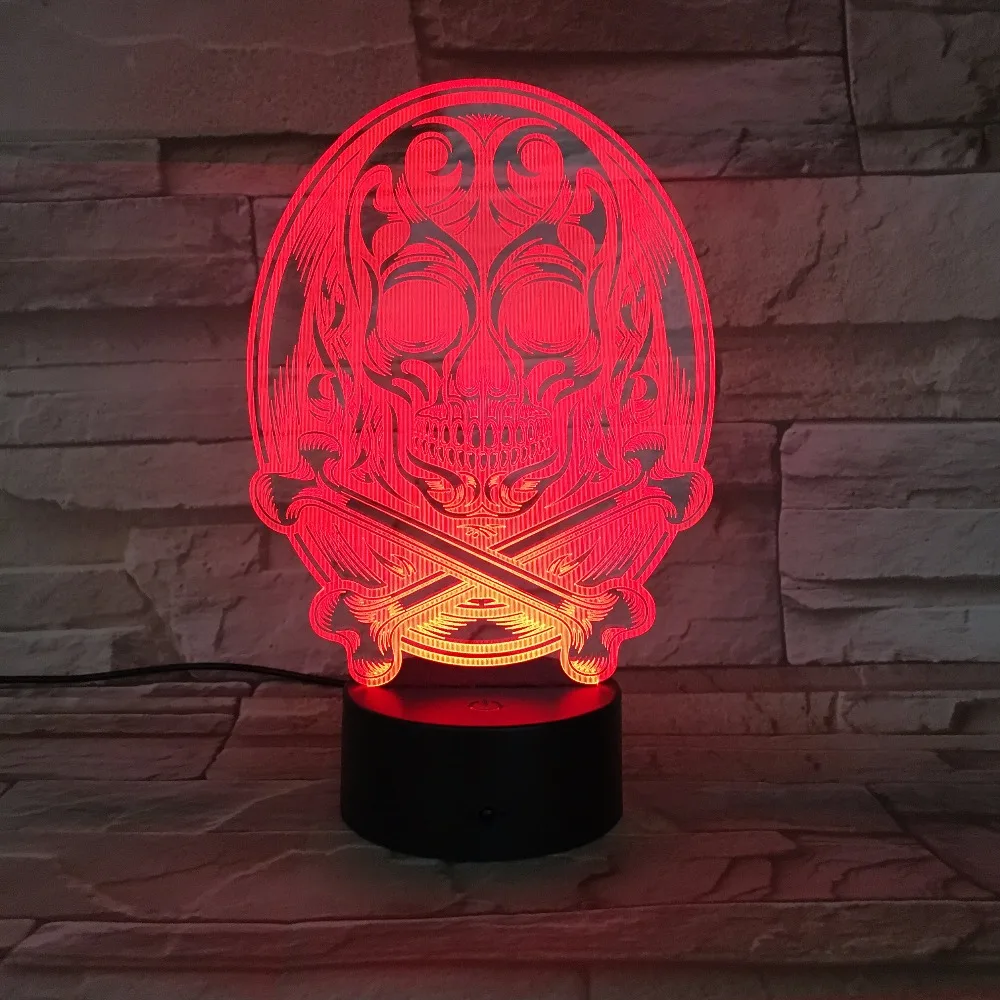 3D Skull LED Color Changing Lamp Multi-colored Bulbing Light Acrylic 3D Hologram Illusion Desk Lamp New Arrived Gift for Friends
3D Skull LED Color Changing Lamp Multi-colored Bulbing Light Acrylic 3D Hologram Illusion Desk Lamp New Arrived Gift for Friends