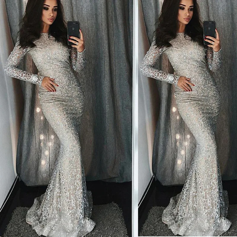 Sequined Maxi Dress Long Sleeved O Neck Gold Black Stretch Party Dress Floor Length Evening Party Dresses Gowns Vestidos
Sequined Maxi Dress Long Sleeved O Neck Gold Black Stretch Party Dress Floor Length Evening Party Dresses Gowns Vestidos