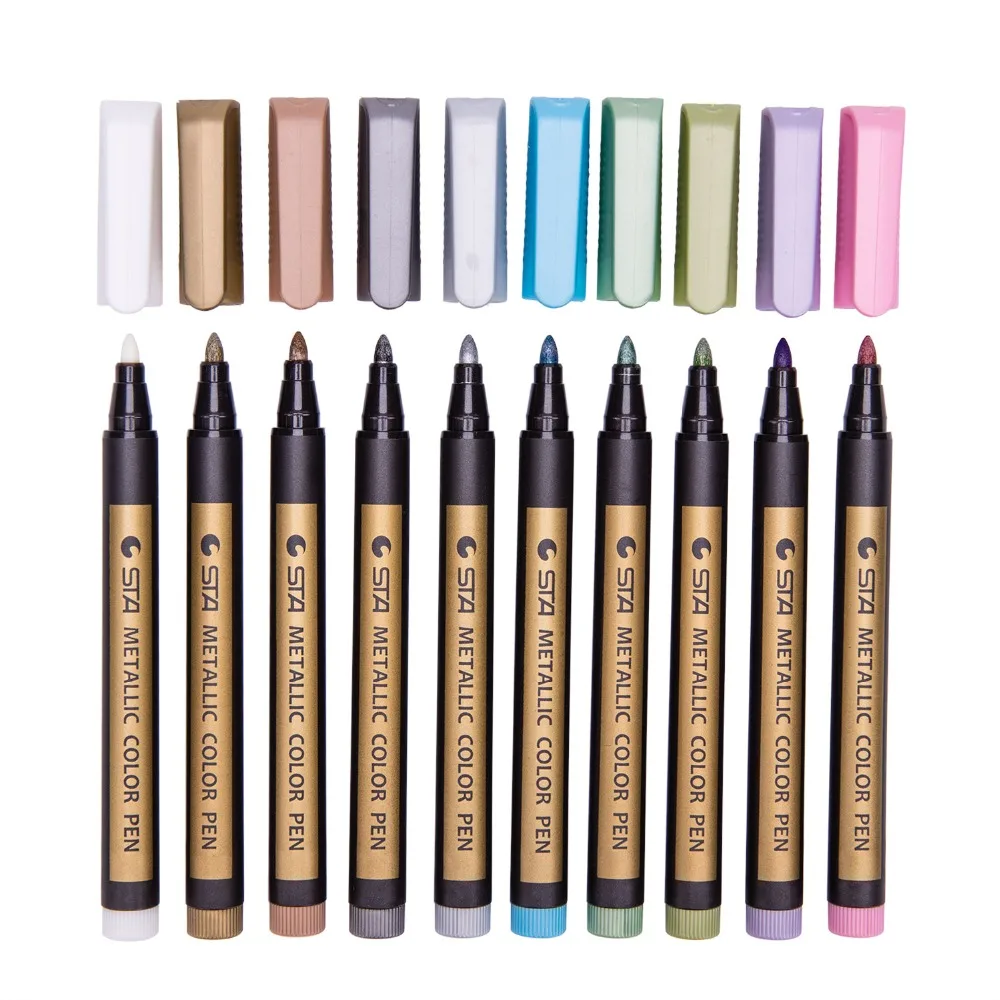 STA 10 Colors Metallic Marker Pen Graffiti Pen Multicolor Para Metal oil White Marker Sharpie Pen For Stationery School Supplies
STA 10 Colors Metallic Marker Pen Graffiti Pen Multicolor Para Metal oil White Marker Sharpie Pen For Stationery School Supplies