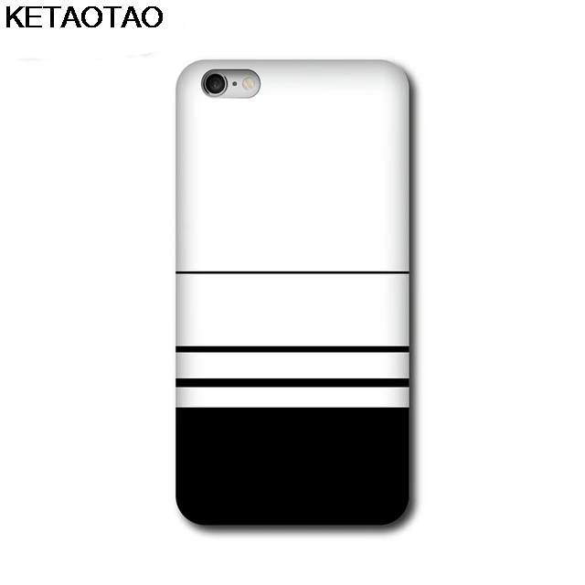 KETAOTAO простые черно белые Прошитые телефонные чехлы для iPhone 4 5C 5S 6S 7 8 Plus X Samsung чехол