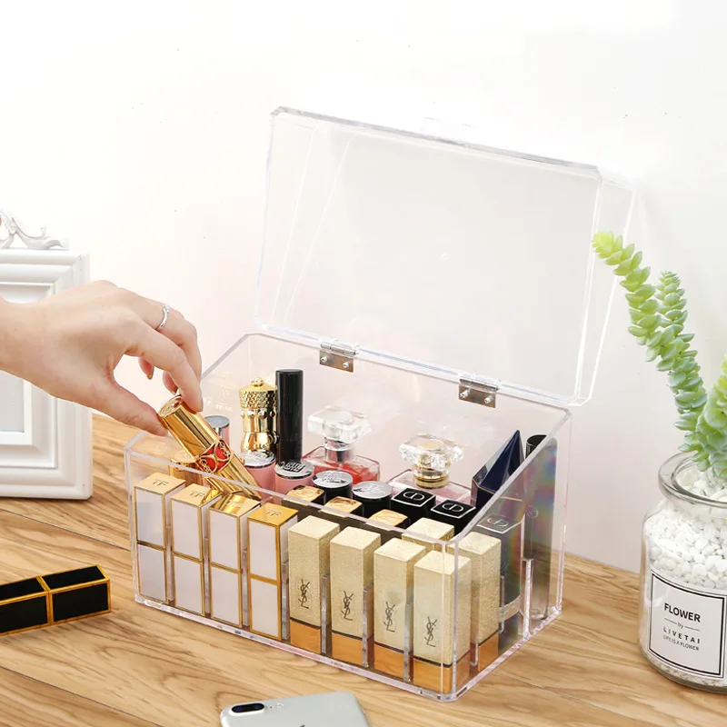 Acrylic Lipstick Organizer With Cover Makeup Storage Case Transparent Lip Gross Storage Box Dust-Proof Cosmetic Organizer
Acrylic Lipstick Organizer With Cover Makeup Storage Case Transparent Lip Gross Storage Box Dust-Proof Cosmetic Organizer