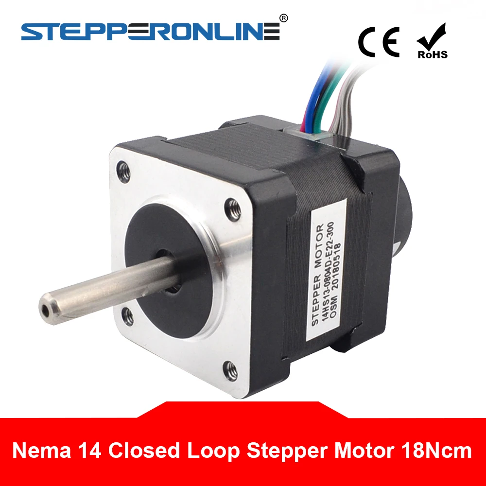 NEW Nema 14 Closed Loop Stepper Motor Bipolar 18Ncm/25.5oz.in 0.80A with Encoder 5VDC 300CPR
NEW Nema 14 Closed Loop Stepper Motor Bipolar 18Ncm/25.5oz.in 0.80A with Encoder 5VDC 300CPR