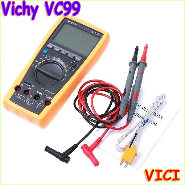 1 шт. Оригинальный Vici Виши VC99 3 6/7 Авто диапазон Цифровой Мультиметр Граф Ома DC AC Гц