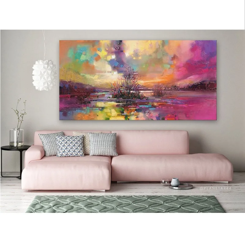 Hot Sell Modern Wall Painting Landscape Picture Home Decorative Art Oil Painting Colorful Sky Canvas Art Pink sky
Hot Sell Modern Wall Painting Landscape Picture Home Decorative Art Oil Painting Colorful Sky Canvas Art Pink sky
