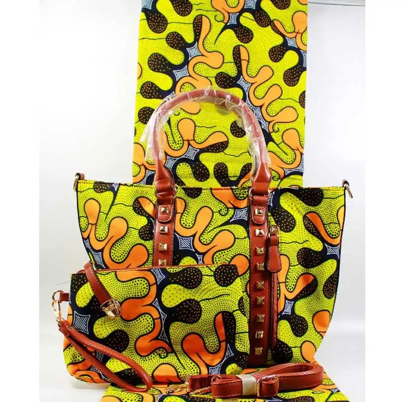 High Quality African Wax Bag Sets New Arrival Popular Woman Handbag And 6 Yards African Ankara Wax Cotton Fabrics 3 Pieces/set
High Quality African Wax Bag Sets New Arrival Popular Woman Handbag And 6 Yards African Ankara Wax Cotton Fabrics 3 Pieces/set