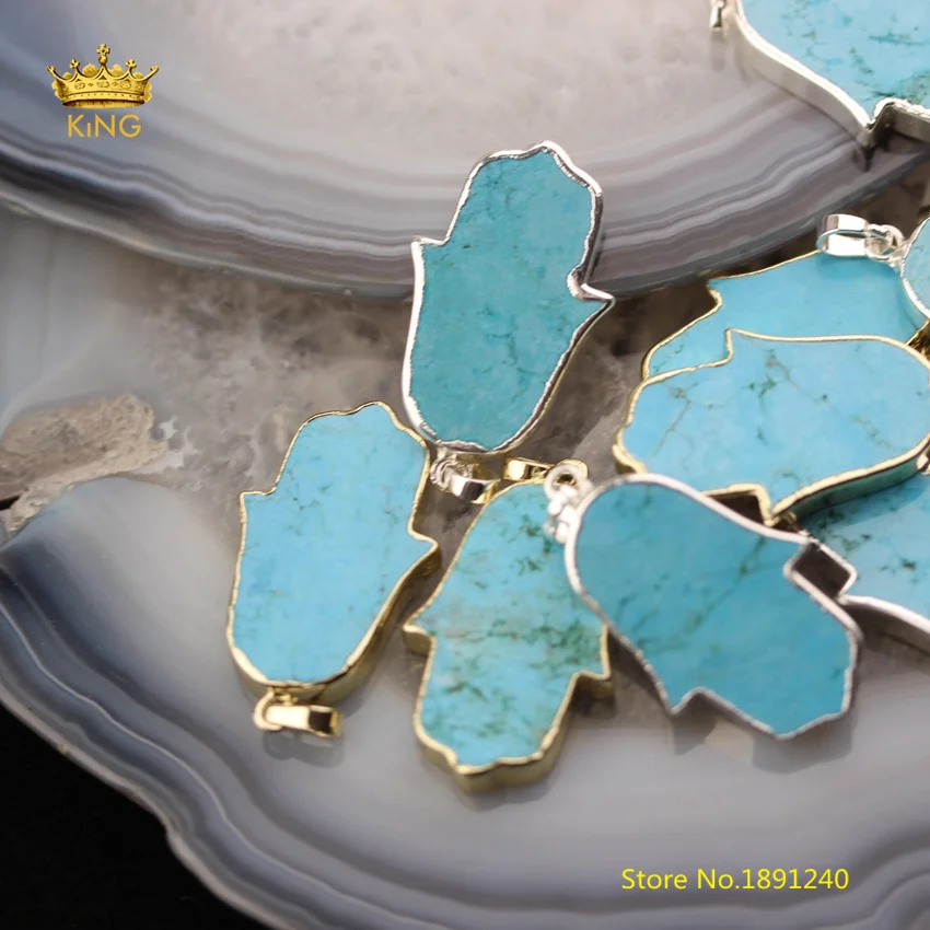 10PCS Newest Style Turquoises Pendants Wholesale,Blue Howlite Raw Magnesite Palm Charms Craft Necklace for Earrings Jewelry HS02
10PCS Newest Style Turquoises Pendants Wholesale,Blue Howlite Raw Magnesite Palm Charms Craft Necklace for Earrings Jewelry HS02