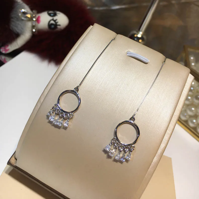 New Arrival All Matching Fashion Women Drop Zircon Earrings Real 925 Sterling Silver Dangle Earrings Sweet Birthday Gift
New Arrival All Matching Fashion Women Drop Zircon Earrings Real 925 Sterling Silver Dangle Earrings Sweet Birthday Gift
