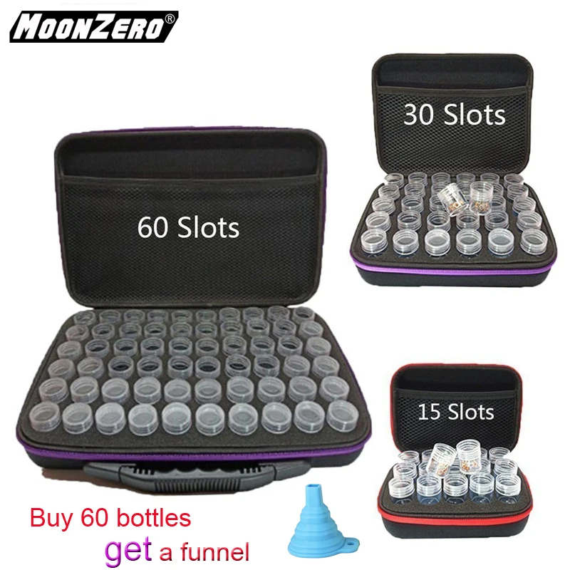 Pittura Diamante Accessori stocaggio Tallone Bottiglia di Del Ricamo мульти-funzione Kit Strumenti 15/30/60 сумка | Дом и сад
