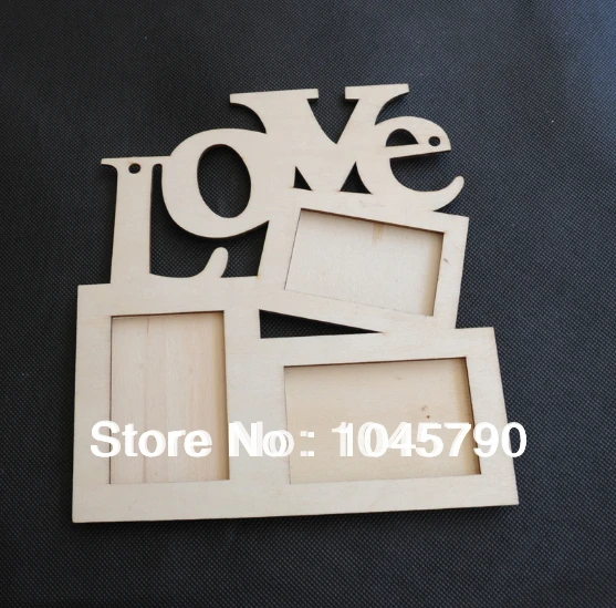 1 деревянная фоторамка LOVE белая Базовая рамка сделай сам | Дом и сад