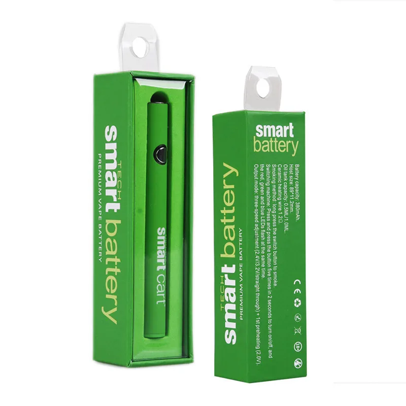 5pc/lot Newest 510 Thread Smart Battery 380mAh Preheat Vape Pen eGo Evod Battery for Thick CBD Oil Cartridges Tank Vaporizer Kit
5pc/lot Newest 510 Thread Smart Battery 380mAh Preheat Vape Pen eGo Evod Battery for Thick CBD Oil Cartridges Tank Vaporizer Kit