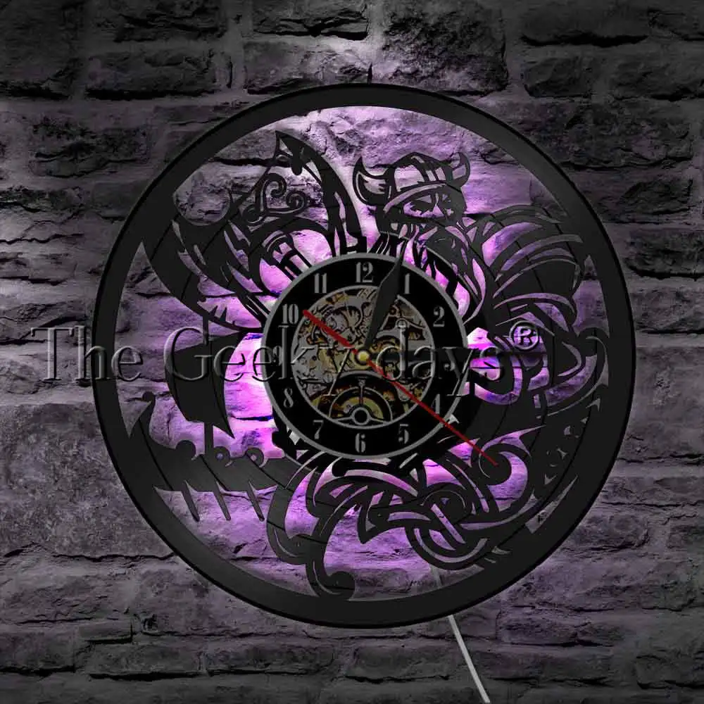 Beast Viking Medieval Weapons Battle Axe Vinyl Record Wall Clock With LED Backlight Scandinavian Viking Beard Decor Light
Beast Viking Medieval Weapons Battle Axe Vinyl Record Wall Clock With LED Backlight Scandinavian Viking Beard Decor Light
