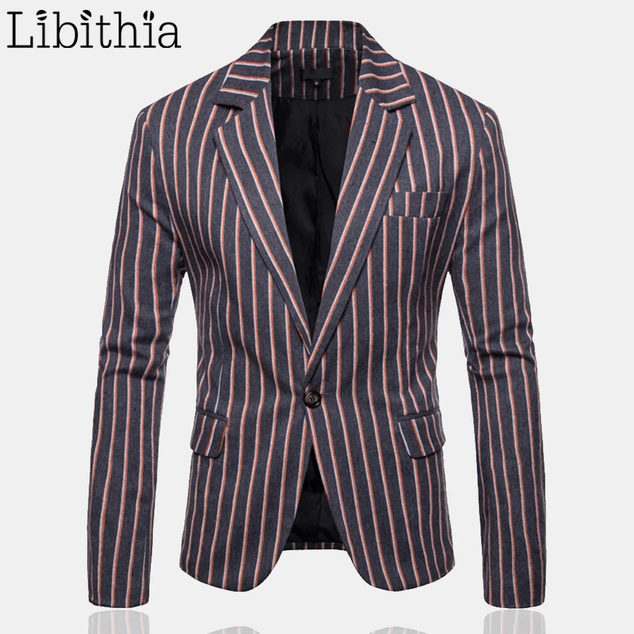 Men's Casual Blazers Stripe Luxury One Button Party Work Blazer Men Dress Wedding High Quality Clothes Male Grey Navy Blue T269
Men's Casual Blazers Stripe Luxury One Button Party Work Blazer Men Dress Wedding High Quality Clothes Male Grey Navy Blue T269