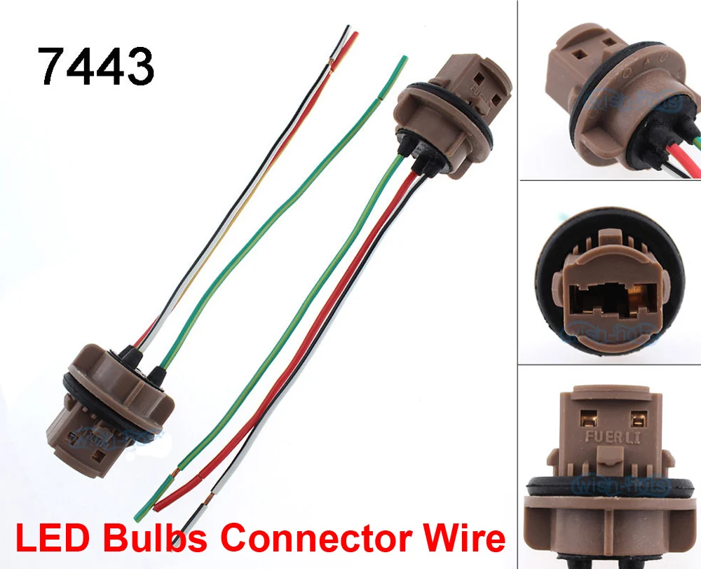 2PCS 7443 T20 LED Bulbs Holder Socket Wire Connector Extension Reverse Stop Harness Line 1156 1157 3156 7440 BA15S P21W BA15D
2PCS 7443 T20 LED Bulbs Holder Socket Wire Connector Extension Reverse Stop Harness Line 1156 1157 3156 7440 BA15S P21W BA15D