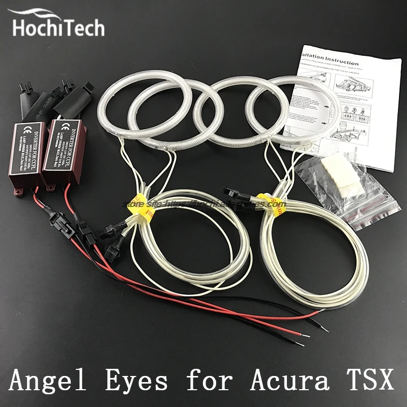 HochiTech ccfl комплект ангельских глаз белый 6000k гало кольца фары для Acura TSX 2009 2010 2011