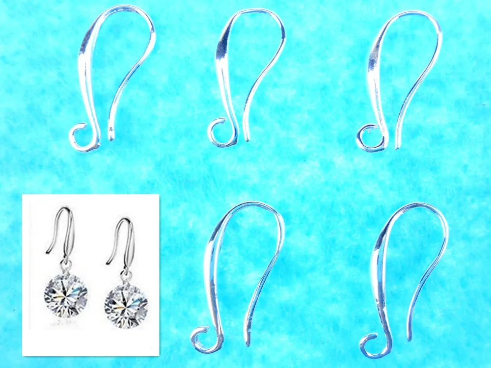 Wholesale 10PCS Making DIY Jewelry Findings Silver colorHook DIY Earring Pinch Smooth Ear Wires Women Gift Free shipping 06
Wholesale 10PCS Making DIY Jewelry Findings Silver colorHook DIY Earring Pinch Smooth Ear Wires Women Gift Free shipping 06