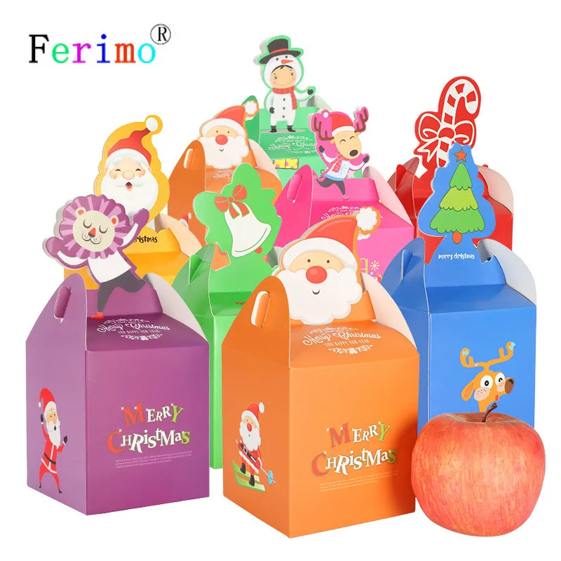 100pcs Christmas gift box carton Christmas apple candy box hand portable cookie boxes gift packing box party supply favors decor
100pcs Christmas gift box carton Christmas apple candy box hand portable cookie boxes gift packing box party supply favors decor