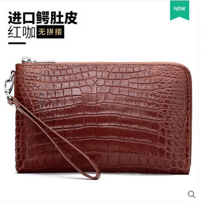 

Hlt мужской клатч из тайской крокодиловой кожи, мужская сумка из натуральной кожи, роскошная многофункциональная деловая сумка