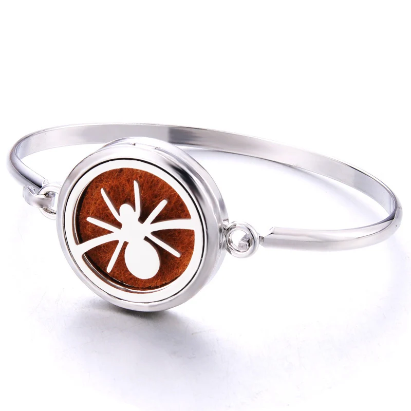 Spider Perfume Aroma Diffuser Locket Bracelet 316L Stainless Steel Essential Oil Box Magnetic Fine Jewelry | Украшения и