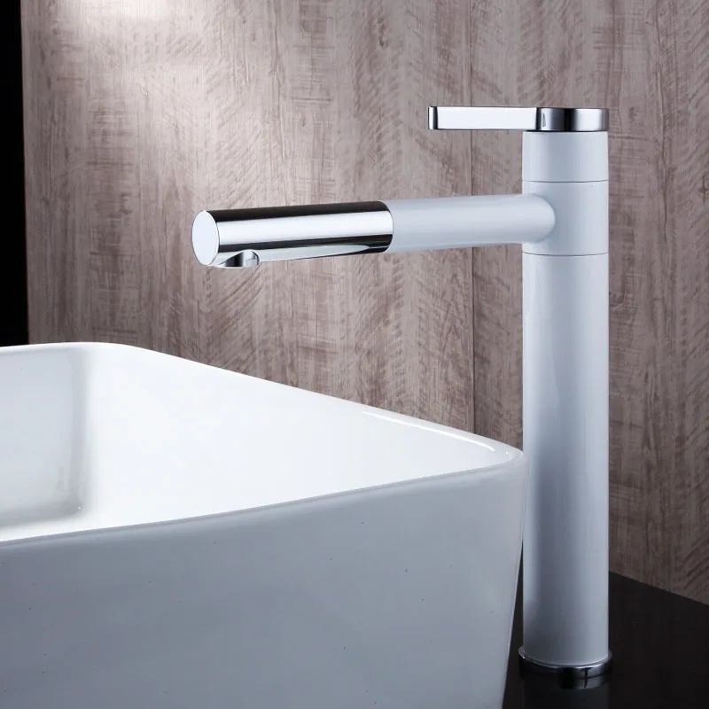 1PCS Luxury white paint bathroom faucet brass chrome bathroom sink taps mixer heightening faucets KF878
1PCS Luxury white paint bathroom faucet brass chrome bathroom sink taps mixer heightening faucets KF878