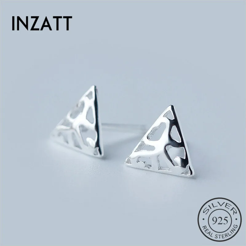INZATT Punk 925 Sterling Silver Stud Earrings Geometric Authentic Hollow Triangle For Men Fine Jewelry Accessories
INZATT Punk 925 Sterling Silver Stud Earrings Geometric Authentic Hollow Triangle For Men Fine Jewelry Accessories
