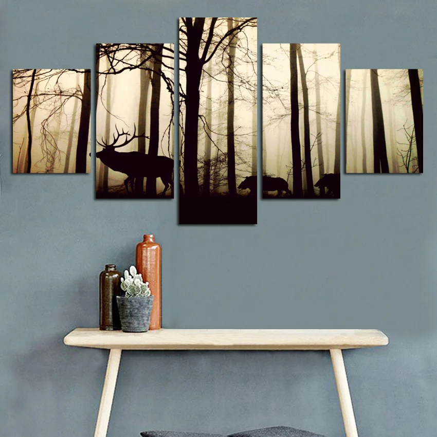 Nordic, tarpaulin art, black-and-white forest sika deer animal print art, wall art posters, interior decoration painting TZ099
Nordic, tarpaulin art, black-and-white forest sika deer animal print art, wall art posters, interior decoration painting TZ099