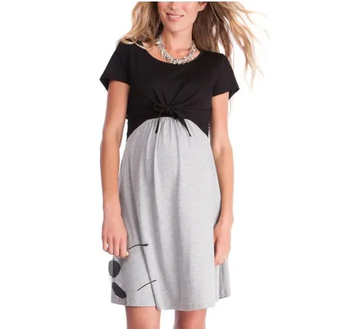 Plus size 2XL Women Pacthwork Dresses Black and Gray Color Casual Loose Maternity Nursing dresses for Pregnant Women ladies Cl
Plus size 2XL Women Pacthwork Dresses Black and Gray Color Casual Loose Maternity Nursing dresses for Pregnant Women ladies Cl