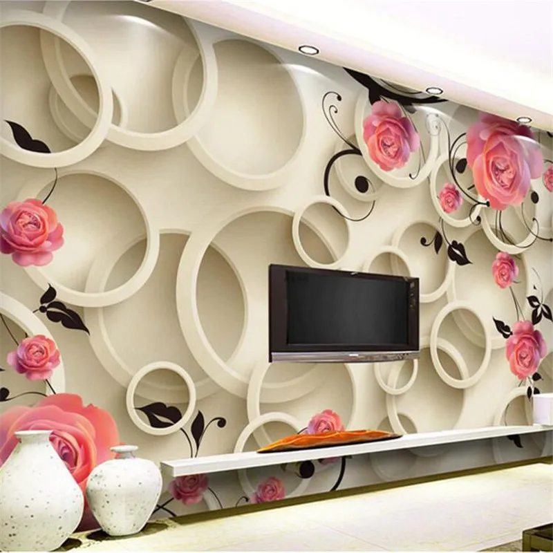 beibehang 3d Rose circle fantasy floral living room sofa bedroom backdrop 3D large wall mural wallpaper Modern painting
beibehang 3d Rose circle fantasy floral living room sofa bedroom backdrop 3D large wall mural wallpaper Modern painting