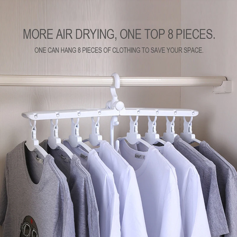Hanger with hooks traceless for adult and children folding household multi-functional clothes hanger
Hanger with hooks traceless for adult and children folding household multi-functional clothes hanger