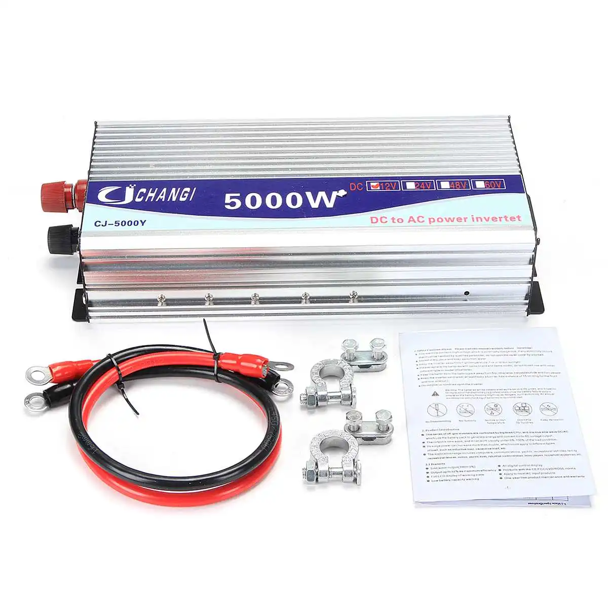 Inverter 12V/24V/48V 220V 5000W 10000W peak Voltage-Transformer Modified Sine Wave Power Voltage transformer Inverter Converter
Inverter 12V/24V/48V 220V 5000W 10000W peak Voltage-Transformer Modified Sine Wave Power Voltage transformer Inverter Converter