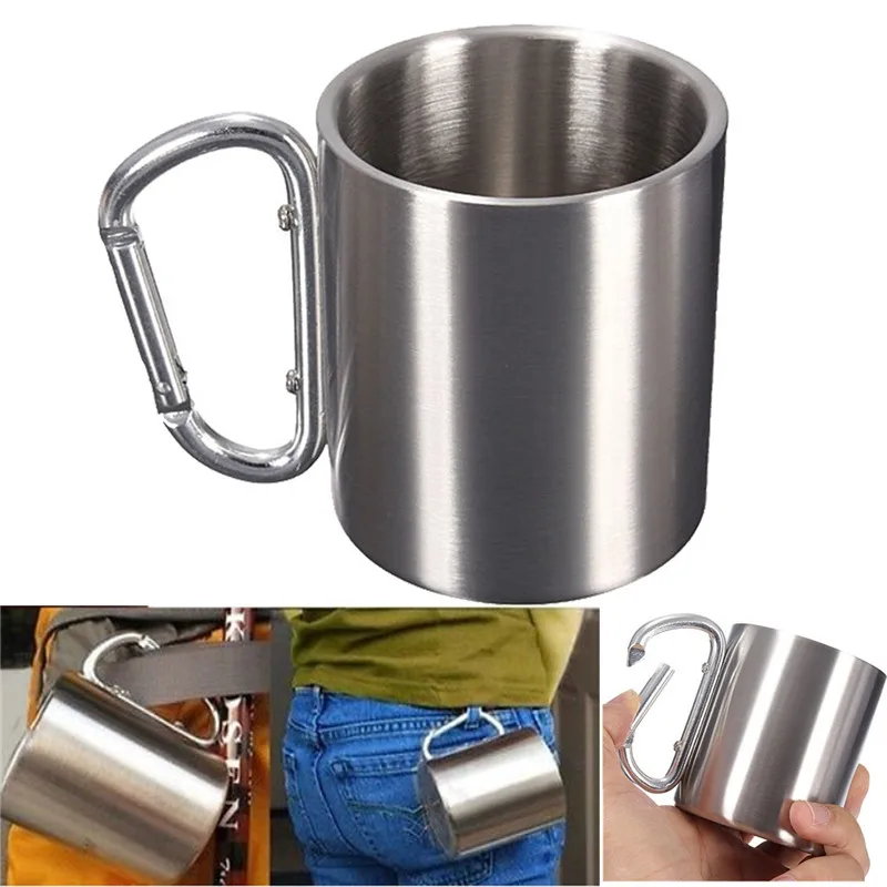 Stainless Steel Mug Cup With Carabiner Hook Handle Travel Mugs Tea Coffee Cups Sport Water Bottle Drinkware For Outdoor Camping
Stainless Steel Mug Cup With Carabiner Hook Handle Travel Mugs Tea Coffee Cups Sport Water Bottle Drinkware For Outdoor Camping