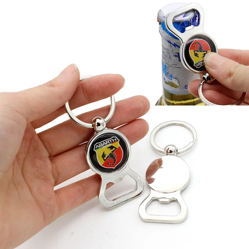 luluda KeyRing For Porsche Peugeot Alfa Romeo BMW AMG abbs FordLogo Metal KeyChain Badge Bottle opener Emblem Key Holder Chain | Автомобили