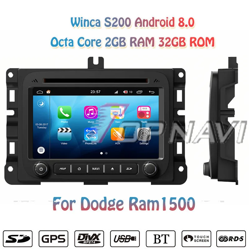 Topnavi 7" S200 Octa Core Android 8.0 Car DVD Multimedia Player Video for Dodge Ram1500 Stereo Radio GPS Navigation Audio 2 Din
Topnavi 7" S200 Octa Core Android 8.0 Car DVD Multimedia Player Video for Dodge Ram1500 Stereo Radio GPS Navigation Audio 2 Din