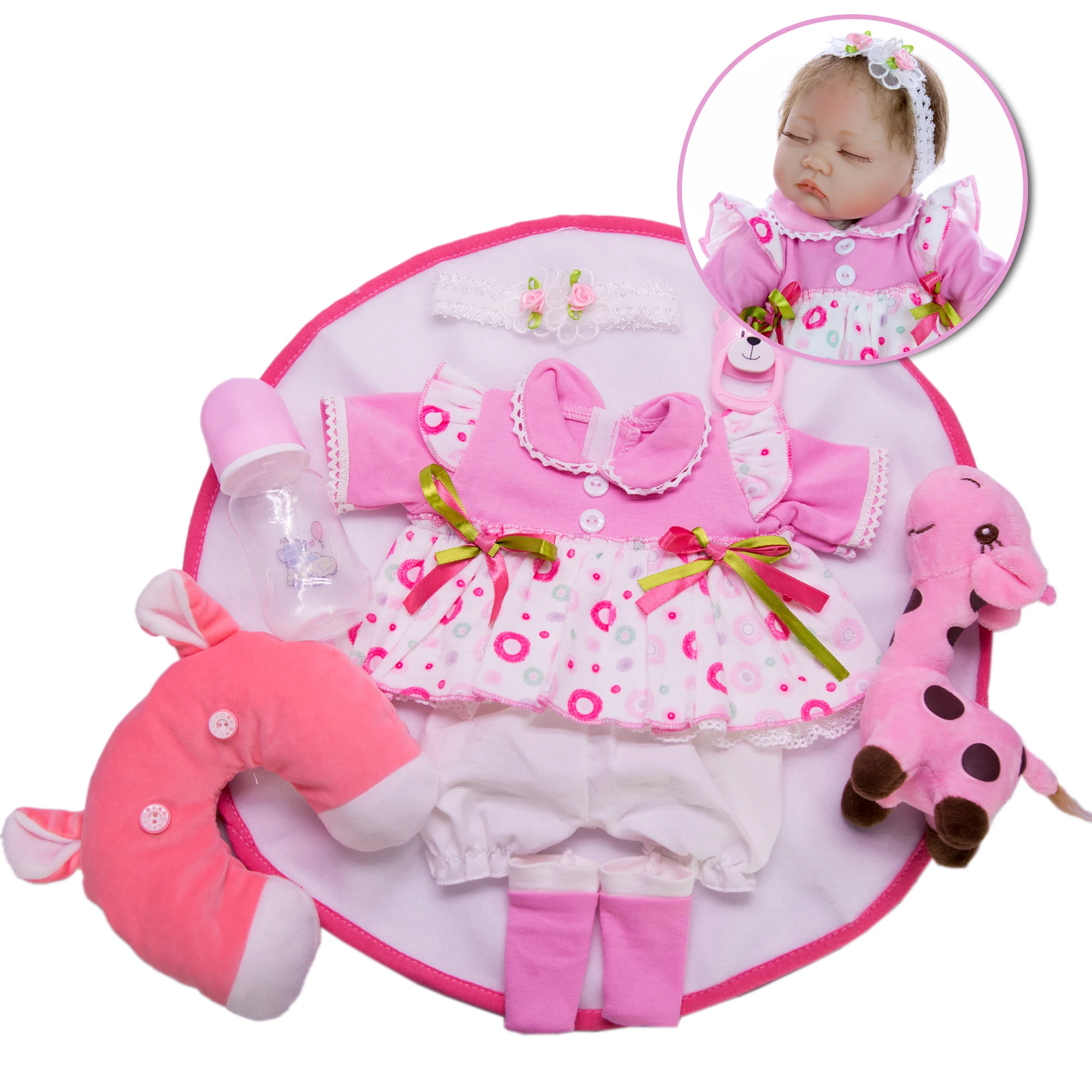 KEIUMI Newest 17 inch Asleep Reborn Baby Girl Doll Soft Silicone With Giraffe Lovely Reborn Boneca For Kids Bedtimes Brinquedos
KEIUMI Newest 17 inch Asleep Reborn Baby Girl Doll Soft Silicone With Giraffe Lovely Reborn Boneca For Kids Bedtimes Brinquedos