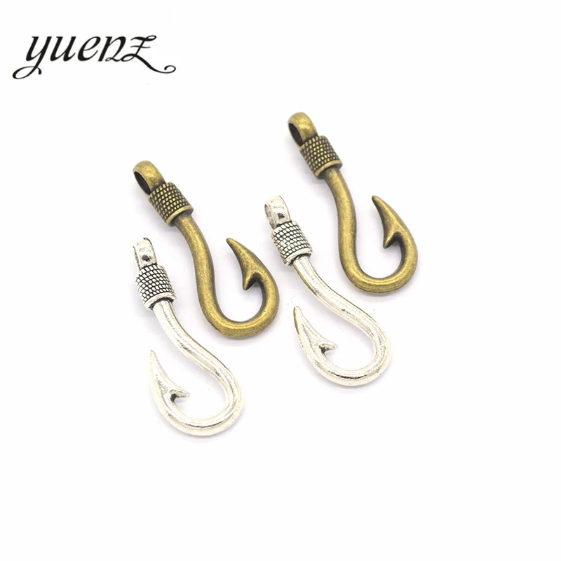 YuenZ 7pcs Antique Silver Plated Fish hook Charms Metal Pendants for Jewelry Making DIY Handmade Craft 36*14mm H07
YuenZ 7pcs Antique Silver Plated Fish hook Charms Metal Pendants for Jewelry Making DIY Handmade Craft 36*14mm H07
