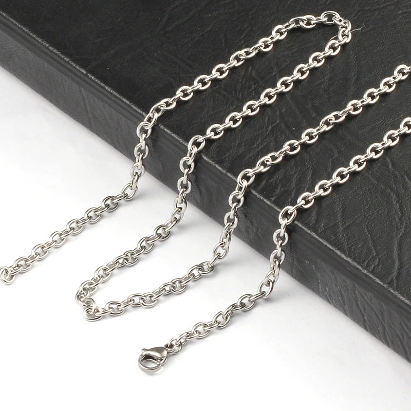 10 Pcs Silver/ Gold/Rose gold /Black 3.5mm Stainless Steel O Rolo Link Chains For Necklace DIY Jewelry
10 Pcs Silver/ Gold/Rose gold /Black 3.5mm Stainless Steel O Rolo Link Chains For Necklace DIY Jewelry