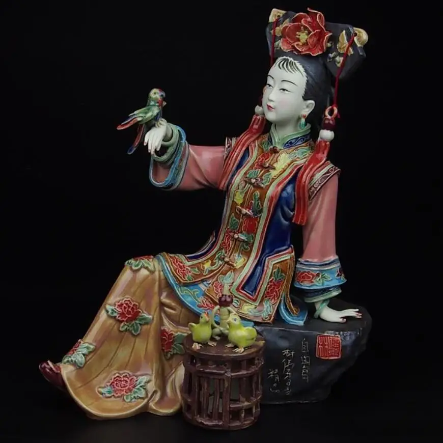 Christmas gift!!! H:9 inch Collection Chinese handmade ceramic Statue/Palace Ladies with bird about the Qing Dynasty Sculpture
Christmas gift!!! H:9 inch Collection Chinese handmade ceramic Statue/Palace Ladies with bird about the Qing Dynasty Sculpture