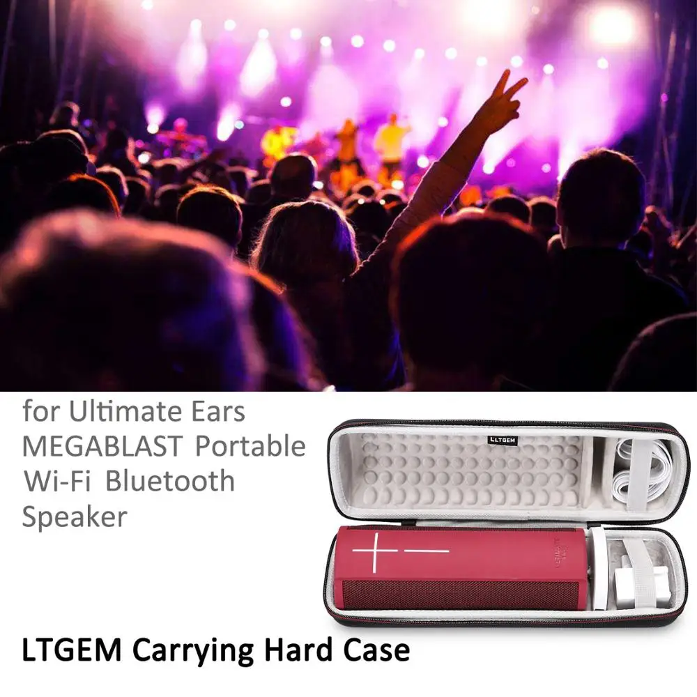 Чехол LTGEM для портативного Wi-Fi Bluetooth-динамика Ultimate Ears MEGABLAST.
Чехол LTGEM для портативного Wi-Fi Bluetooth-динамика Ultimate Ears MEGABLAST.