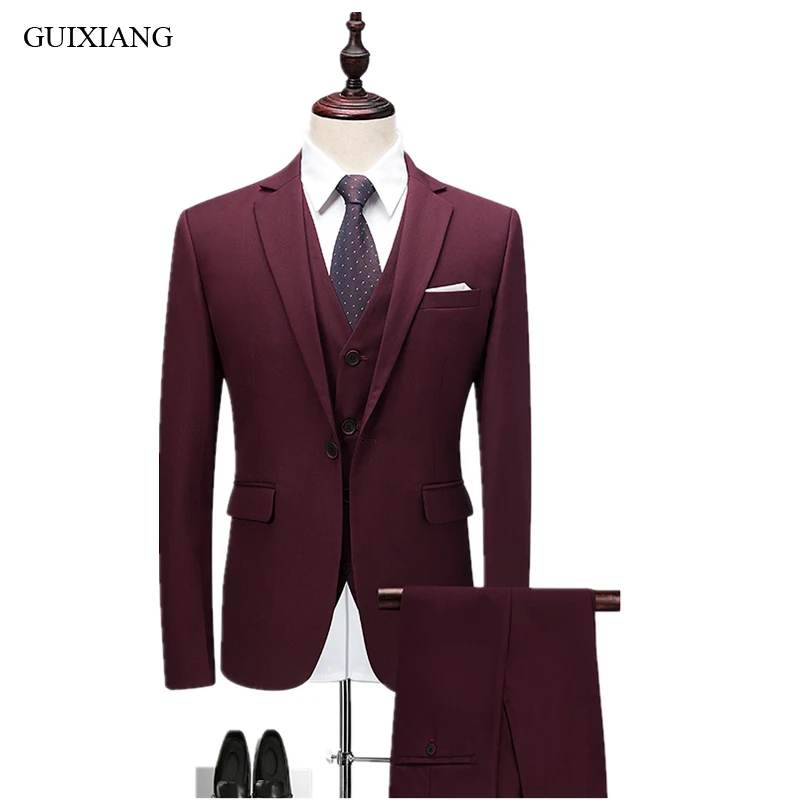 2018 New Arrival Style Men Boutique Business Casual Suit High Quality One Button Solid Three-piece Suit Blazers Plus sizeM-6XL
2018 New Arrival Style Men Boutique Business Casual Suit High Quality One Button Solid Three-piece Suit Blazers Plus sizeM-6XL