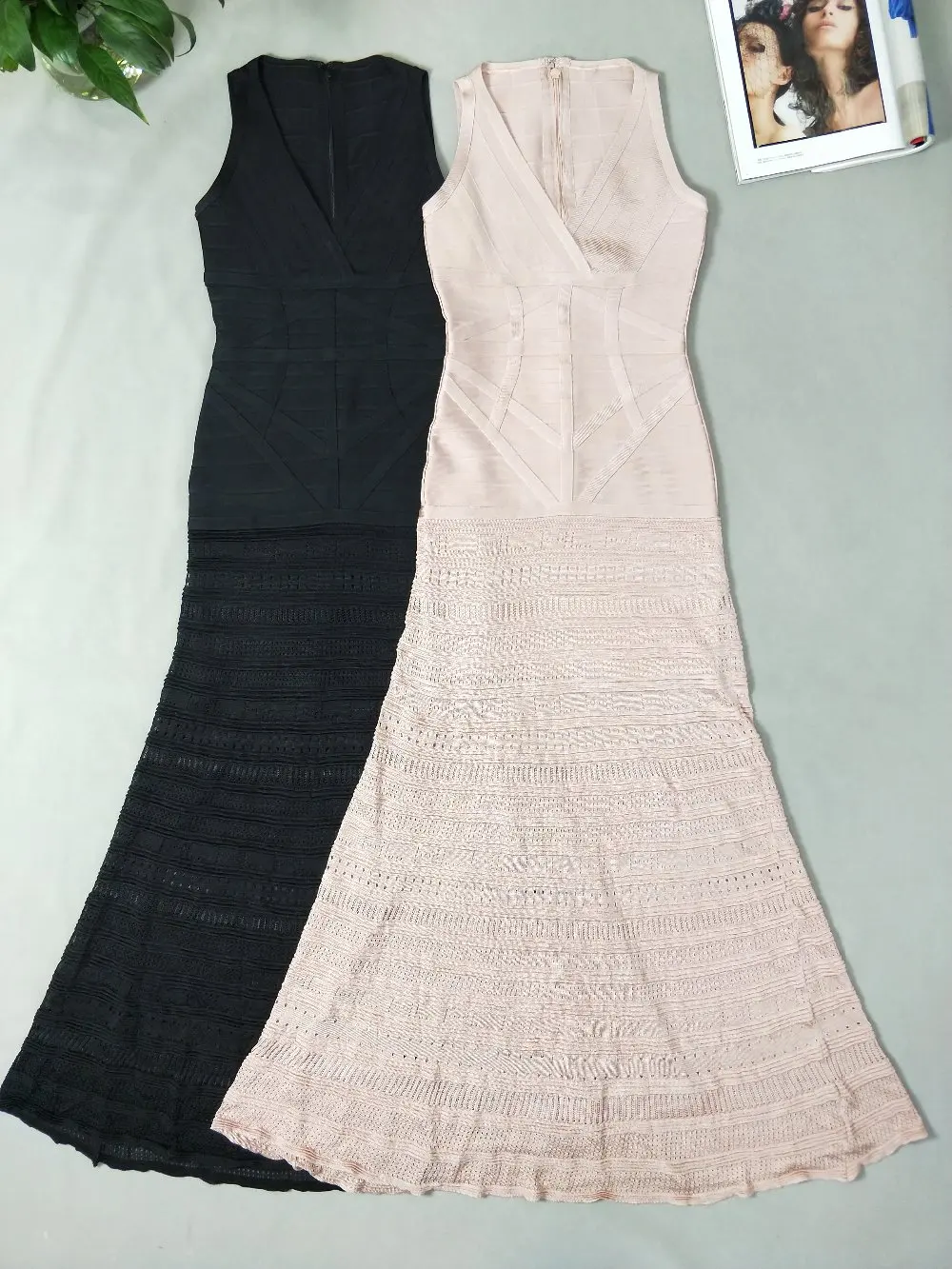 Top Quality V-Neck Bandage Dress Elegant Women Vintage Celebrity Evening Party Black Long Dresses New Arrival
Top Quality V-Neck Bandage Dress Elegant Women Vintage Celebrity Evening Party Black Long Dresses New Arrival