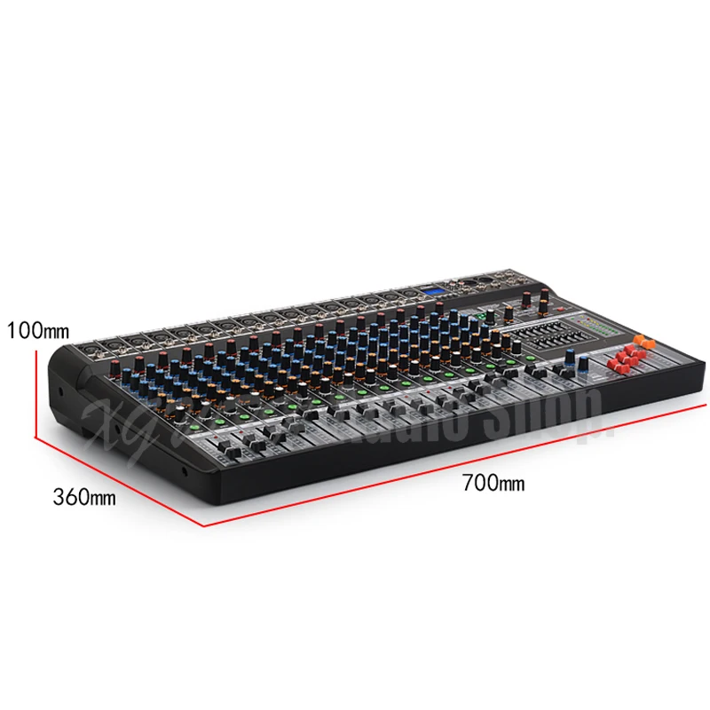 16 Channel Audio Mixer 24-Bit DSP Digital Reverb Effect with USB 48V Phantom Power Bluetooth Sound Mixing Console for DJ Stage
16 Channel Audio Mixer 24-Bit DSP Digital Reverb Effect with USB 48V Phantom Power Bluetooth Sound Mixing Console for DJ Stage