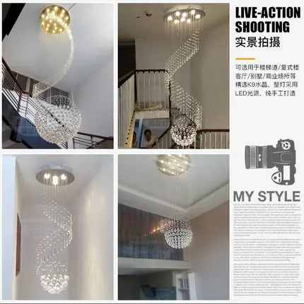 Crystal Chandeliers LED Modern Chandelier Lights Fixture Luxury Spiral Home Indoor Lighting Villa Hotel Lobby Club Hanging Lamp
Crystal Chandeliers LED Modern Chandelier Lights Fixture Luxury Spiral Home Indoor Lighting Villa Hotel Lobby Club Hanging Lamp