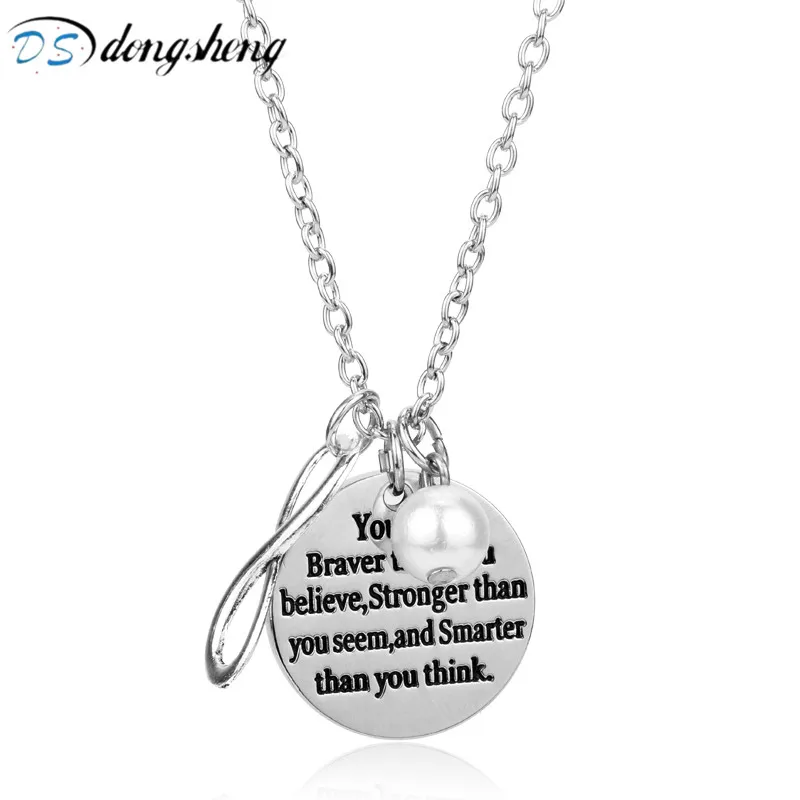 dongsheng 'You Are Braver Than You Believe Stronger Than You Seem Smarter Than You Think' Inspirational Pendant Necklace Gift
dongsheng 'You Are Braver Than You Believe Stronger Than You Seem Smarter Than You Think' Inspirational Pendant Necklace Gift
