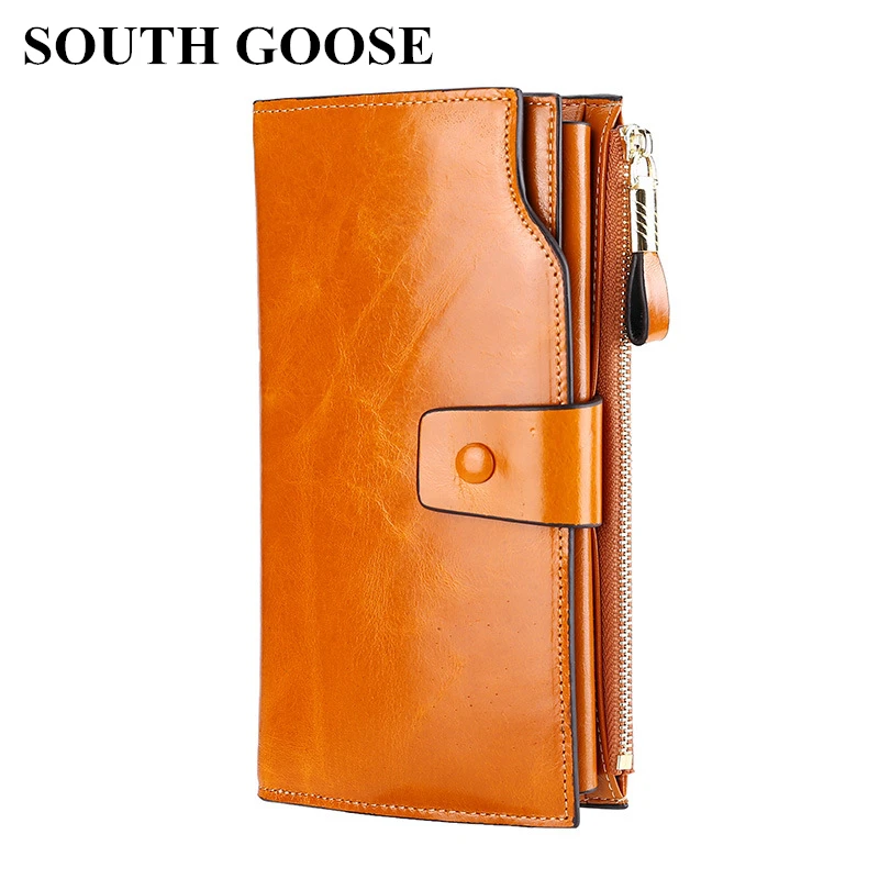 SOUTH GOOSE 2019 Women Wallets Genuine Leather Long Design Clutch Cowhide Wallet Female RFID Credit Card Holder Large Money Bag
SOUTH GOOSE 2019 Women Wallets Genuine Leather Long Design Clutch Cowhide Wallet Female RFID Credit Card Holder Large Money Bag