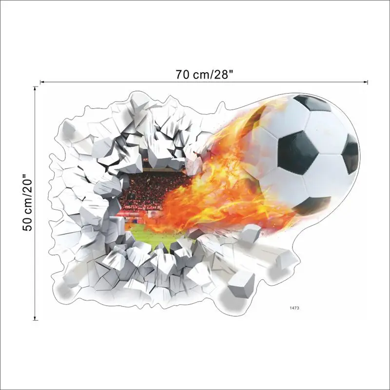 3d Firing Football Broken Hole Wall Stickers For Kids Room Bedroom Home Art Pvc Wall Decoration Diy Soccer Ball Mural Decal
3d Firing Football Broken Hole Wall Stickers For Kids Room Bedroom Home Art Pvc Wall Decoration Diy Soccer Ball Mural Decal