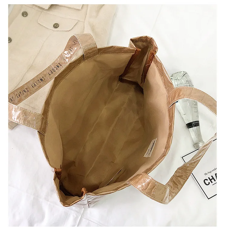 2019 Women Clear Transparent Handbag Totes Shoulder Bag Large Capacity PVC Jelly Bags for Ladies Beach Bag Female Summer Sac
2019 Women Clear Transparent Handbag Totes Shoulder Bag Large Capacity PVC Jelly Bags for Ladies Beach Bag Female Summer Sac