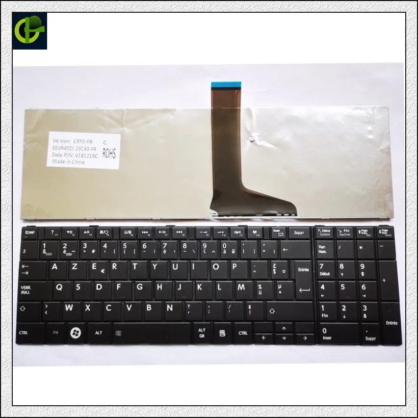 

French AZERTY Keyboard For Toshiba Satellite M50-A-110 M50-A-115 M50-A-116 9Z.N7USU.A0F NSK-TVASU 0F 0KN0-ZW1FR23 FR